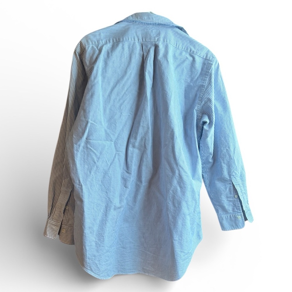 Ralph Lauren 100% cotton light blue and white stripe button down - Picture 2 of 5